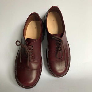 Handmade Mens Leather Oxford Shoes - Burgundy