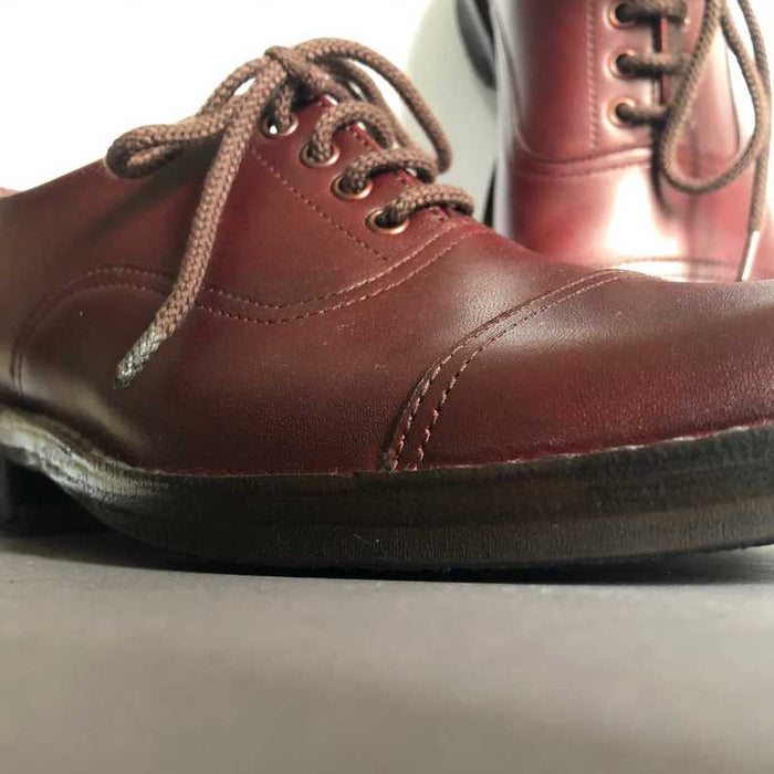 Handmade Mens Leather Oxford Shoes - Burgundy