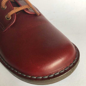 Handmade Leather Ankle Boots - Cherry