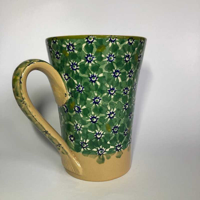 Nicholas Mosse Tall Cup in Green Lawn Pattern