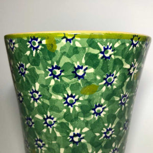 Nicholas Mosse Tall Cup in Green Lawn Pattern