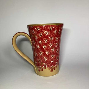 Nicholas Mosse Tall Cup in Red Lawn Pattern