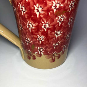 Nicholas Mosse Tall Cup in Red Lawn Pattern