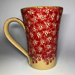 Nicholas Mosse Tall Cup in Red Lawn Pattern