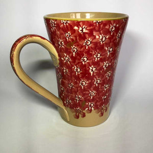 Nicholas Mosse Tall Cup in Red Lawn Pattern