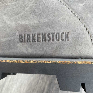 BIRKENSTOCK Jackson Graphite Nubuck Leather Logo