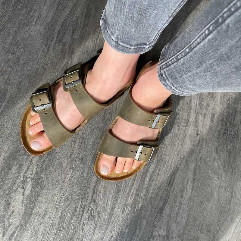 Faded Khaki Brown Vegan Birkenstocks BIRKENSTOCK Faded Khaki Oiled