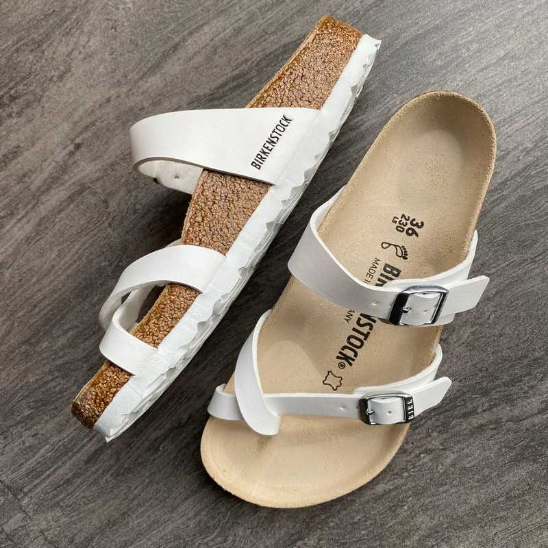 White Mayari BIRKENSTOCK White Sole Silver buckle Shop in Ireland