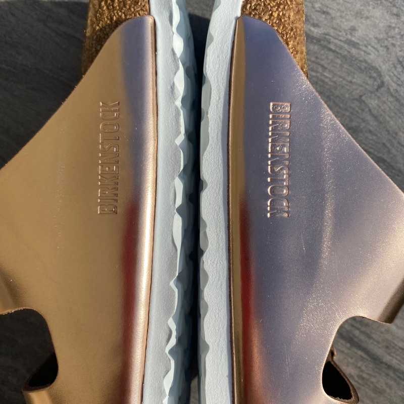 In stock Now BIRKENSTOCK Arizona Metallic Copper Leather Bantry Ireland â Craft Shop Bantry