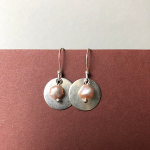 Pearl and Disc Drop Earrings - Craft Shop Bantry