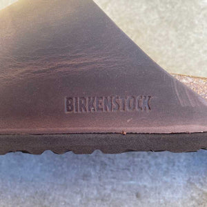 BIRKENSTOCK Arizona Habana Oiled Leather Soft Footbed Logo