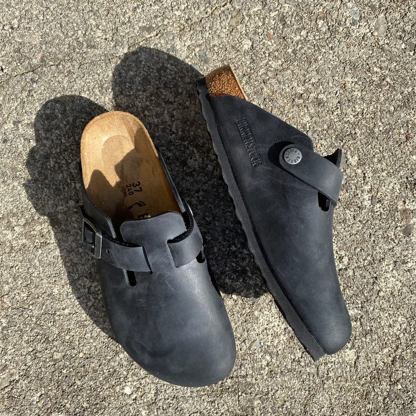 Birkenstock boston black discount